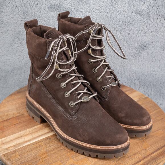 TIMBERLAND Courmayeur Valley 6-inch Hiking Boots A23UY Brown Women's Size 8 - Picture 1 of 7